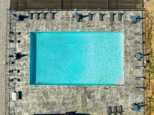 aerial view of pool